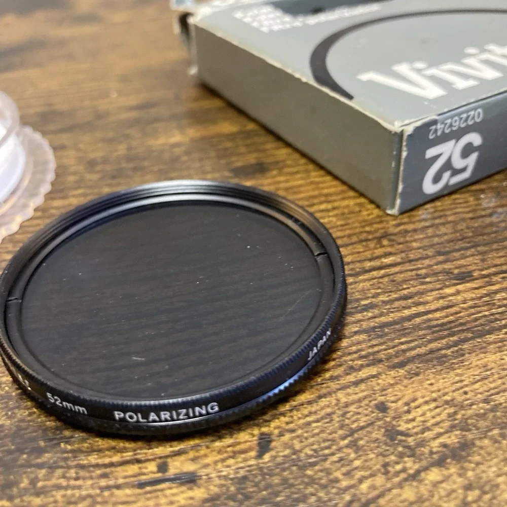 Vivitar 52mm Polarizing Filter + EMPTY Box/Case for Skylight Filter Lot of 2
